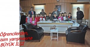 Öğrencilerden isim yarışmasına büyük ilgi